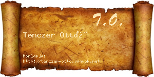 Tenczer Ottó névjegykártya